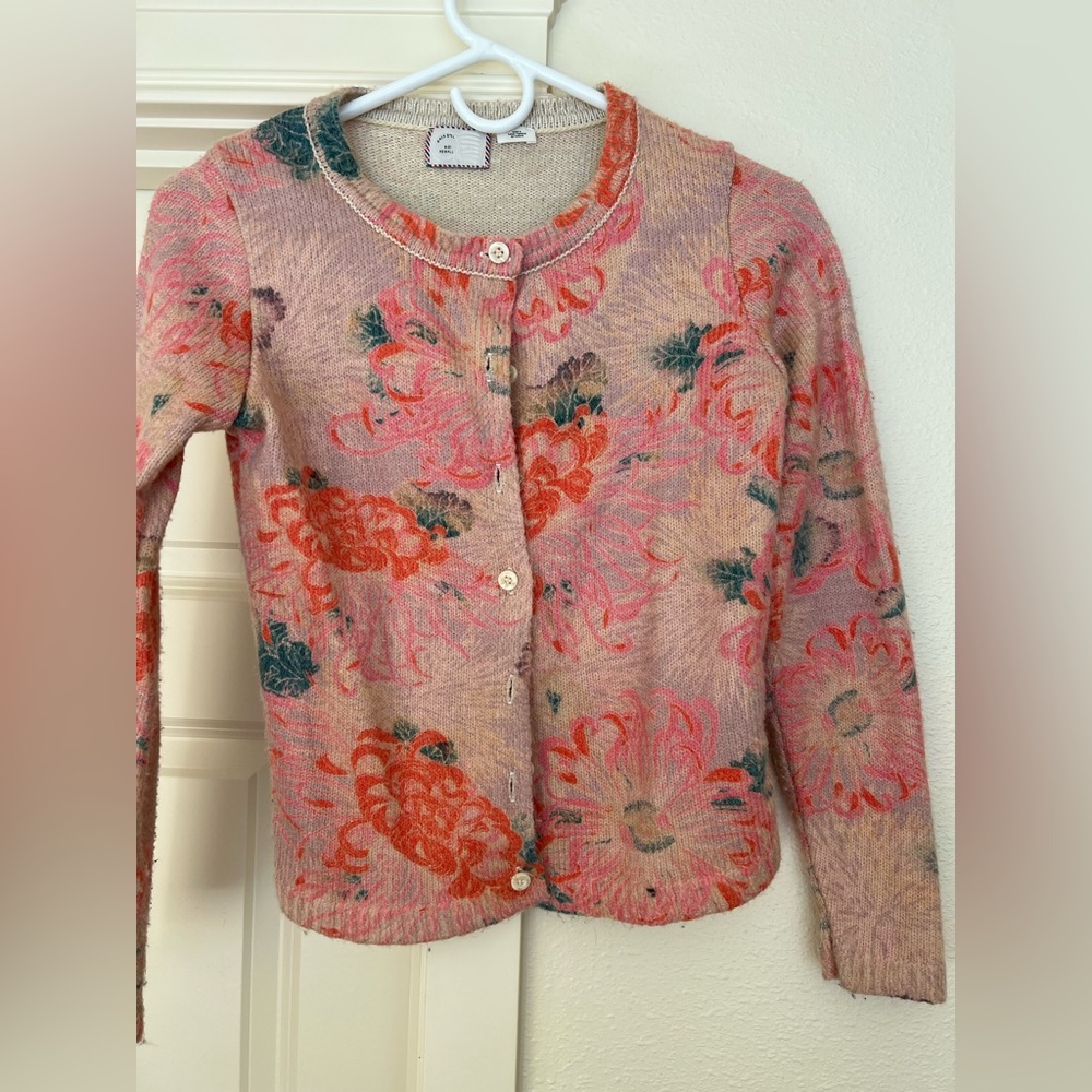 Anthropologie knit cardigan- floral color burst